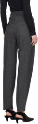 TOTEME Gray Single-Pleat Trousers