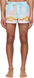Versace Underwear Multicolor Versace Gallery Swim Shorts