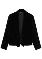 Eileen Fisher Velvet Tie-front Jacket Black