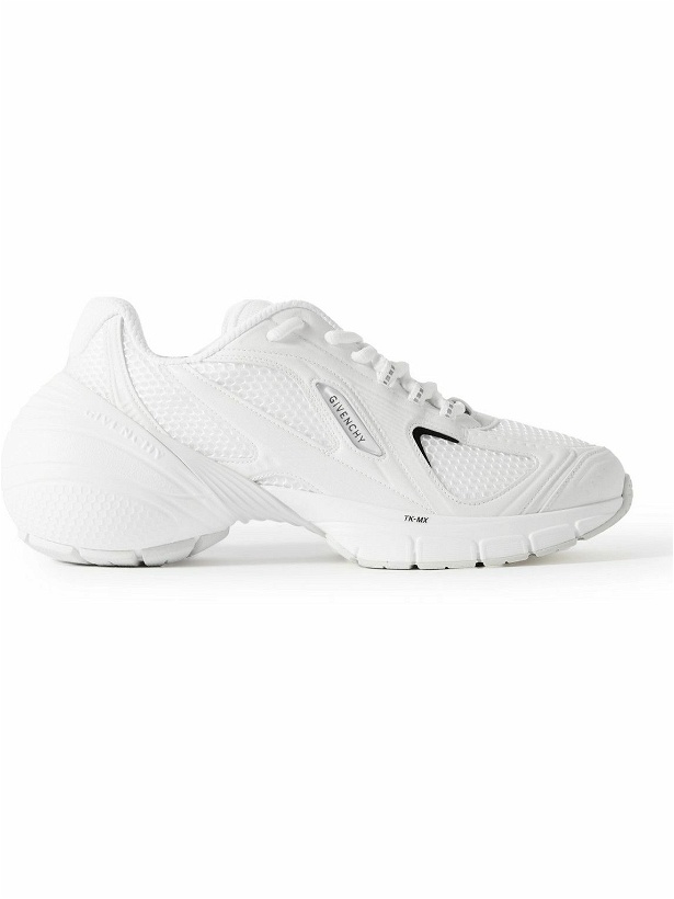 Photo: Givenchy - TK-MX Mesh, Rubber and Faux Leather Sneakers - White