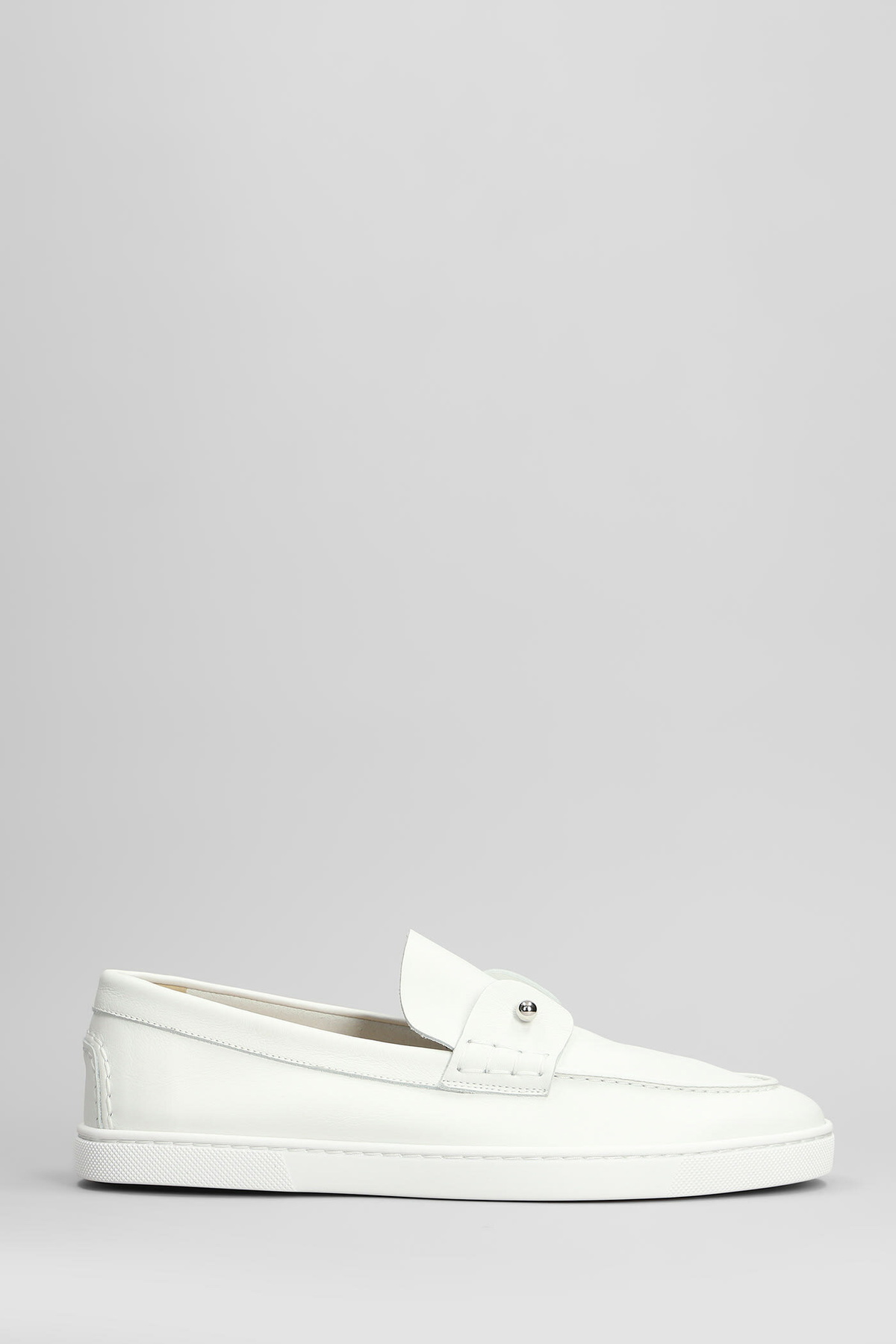 Christian Louboutin Chambeliboat Loafers In White Leather  display picture 2