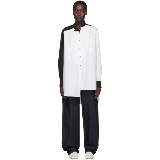 Loewe White Long Asymmetric Shirt Loewe