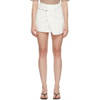 Ksubi Off-White Rap Denim Skirt