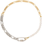 IN GOLD WE TRUST PARIS Gold & Silver Figaro Chain Necklace