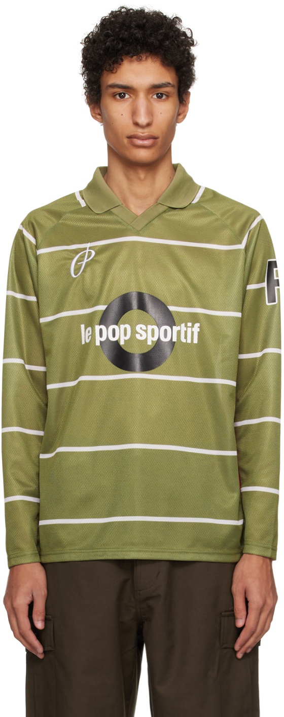 Photo: Pop Trading Company Green 'Sportif' Polo