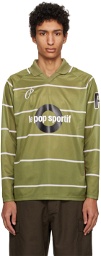 Pop Trading Company Green 'Sportif' Polo