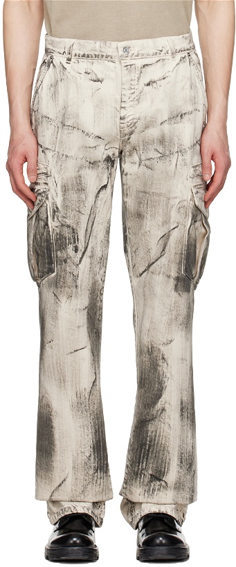 Photo: RtA Off-White & Gray Theo Cargo Pants