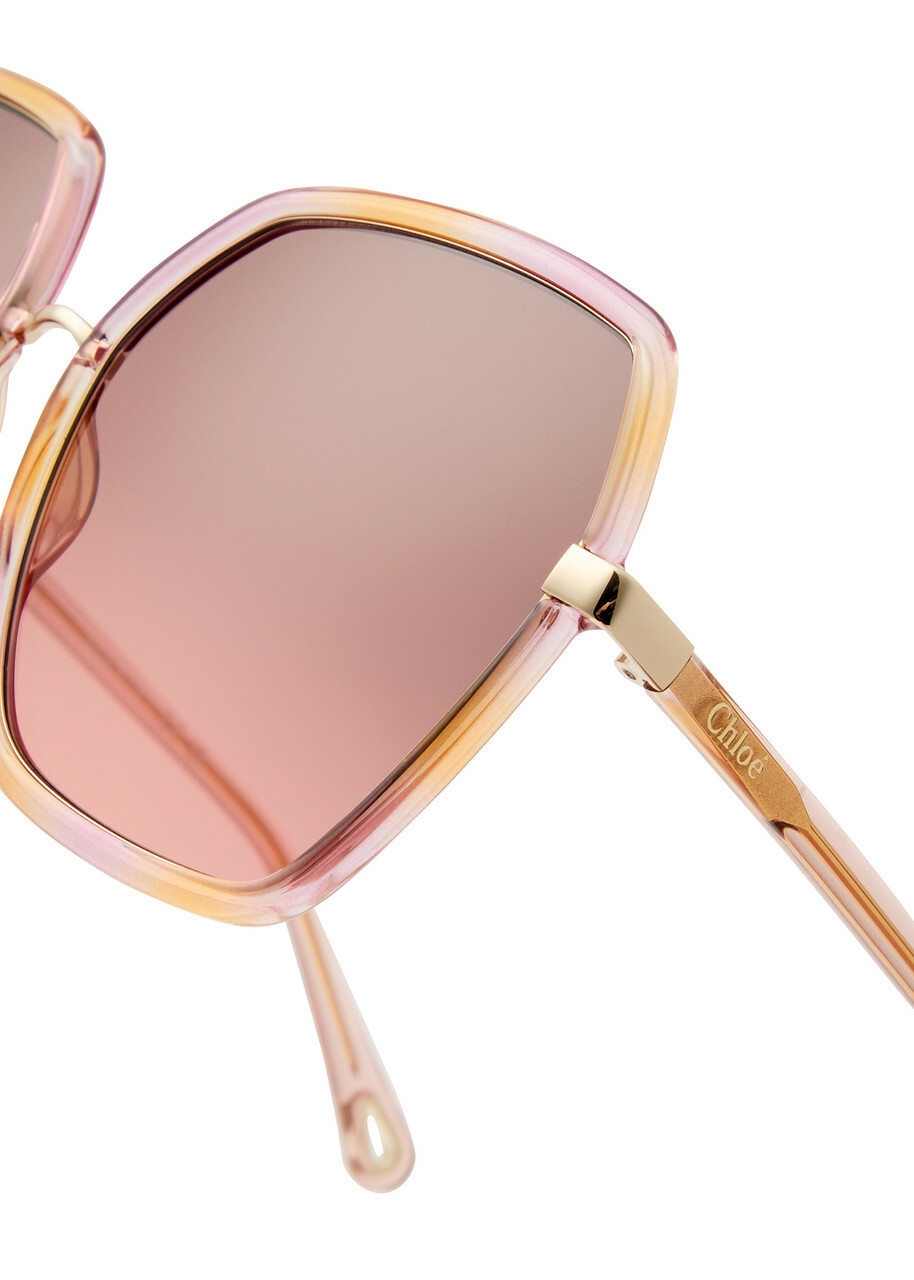 Chloe Oversized Square-frame Sunglasses - Pink - One Size Chloe display picture 1