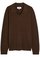 Wax London Carter Cotton-blend Polo Jumper Brown