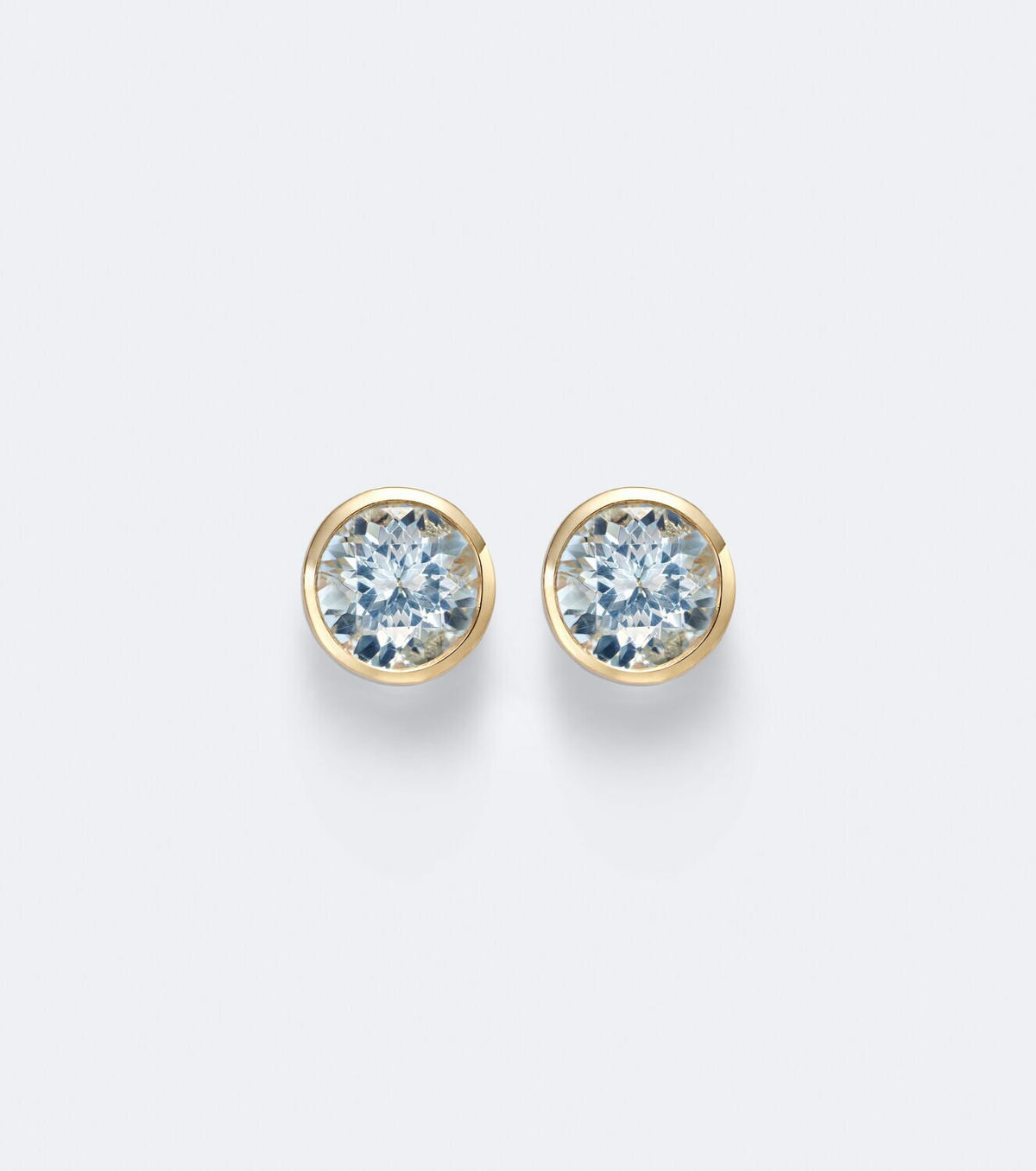 Sydney Evan Icon 14kt gold earrings with aquamarines