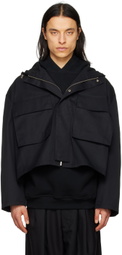 Lownn Black Hooded Jacket