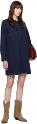 A.P.C. Navy Mia Denim Minidress