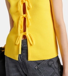 JW Anderson Bow-detail cotton-blend tank top