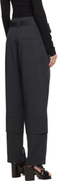 LOW CLASSIC Black Belted Trousers