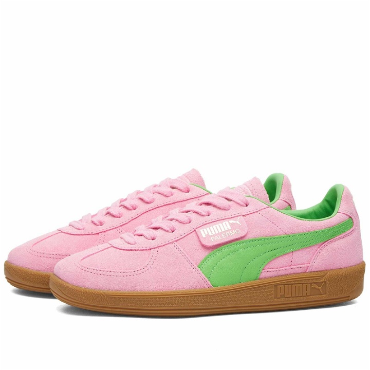 Photo: Puma Palermo Sneakers in Pink Delight/Puma Green/Gum