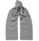 Anderson & Sheppard - Ribbed Cashmere Scarf - Gray