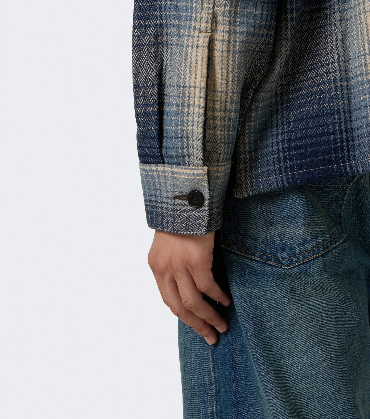 RRL Plaid wool twill shirt