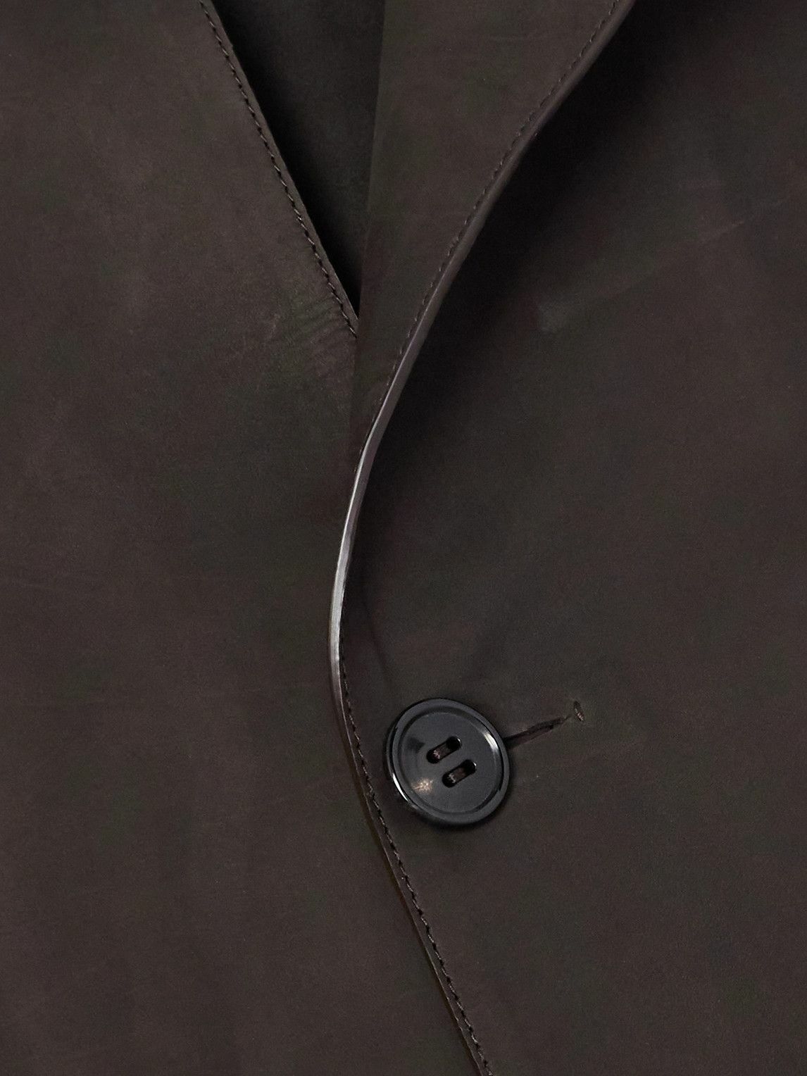 Zegna - Nehru-Collar Nubuck Jacket - Brown