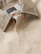 Fear of God - Suede-Trimmed Stone-Washed Cotton-Canvas Jacket - Neutrals