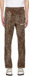 Palm Angels Brown Animalier Track Pants