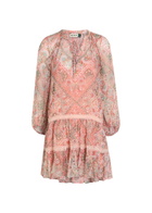 Rixo Miyah Patterned Georgette Mini Dress Multicoloured