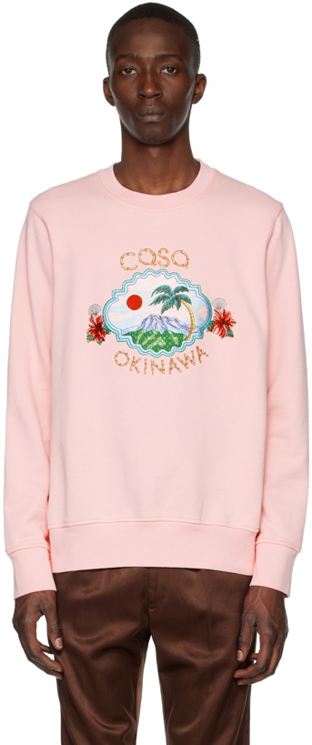 Photo: Casablanca Pink 'Casa Okinawa' Sweatshirt