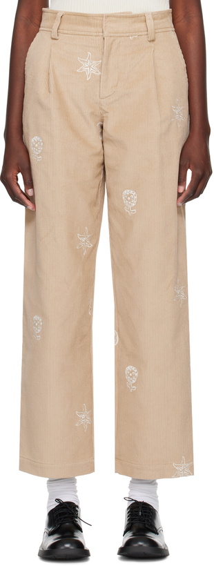 Photo: Soulland Beige Aidan Trousers