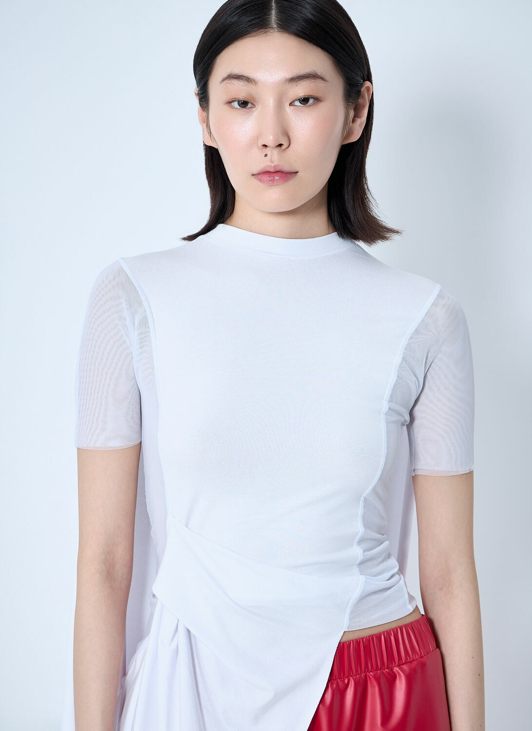 Sia Arnika Draped Mesh Top