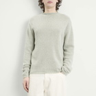 Auralee Men's Cashmere Silk Melange Knit Jumper in Mix Mint Gray