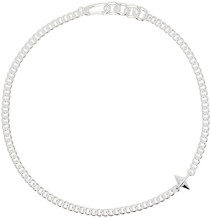 Photo: Martine Ali SSENSE Exclusive Silver Physi Spike Necklace