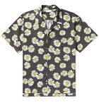 John Elliott - Camp-Collar Floral-Print Cotton Shirt - Black