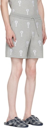 Thom Browne Gray Lobster Shorts