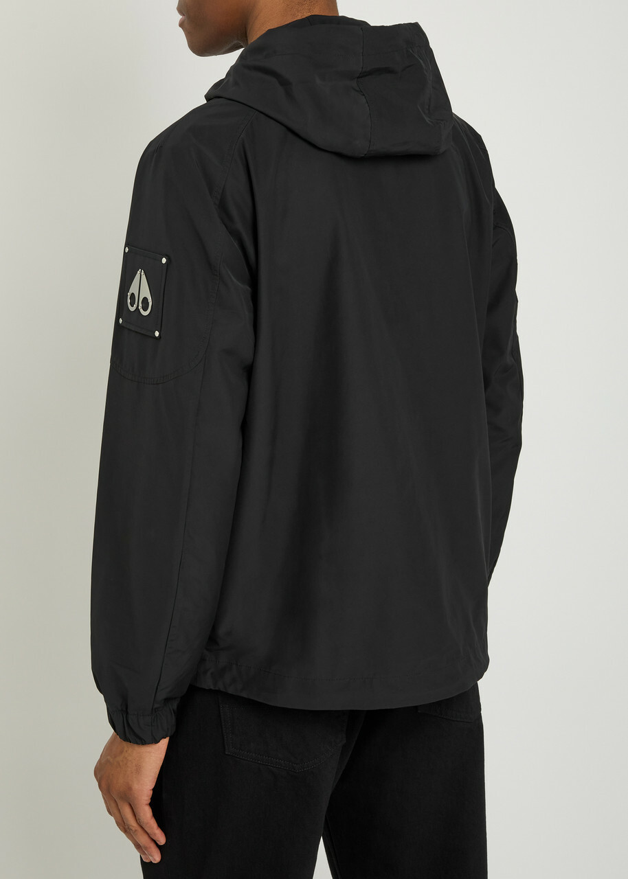 Moose Knuckles Charlesbourg Hooded Shell Jacket Black