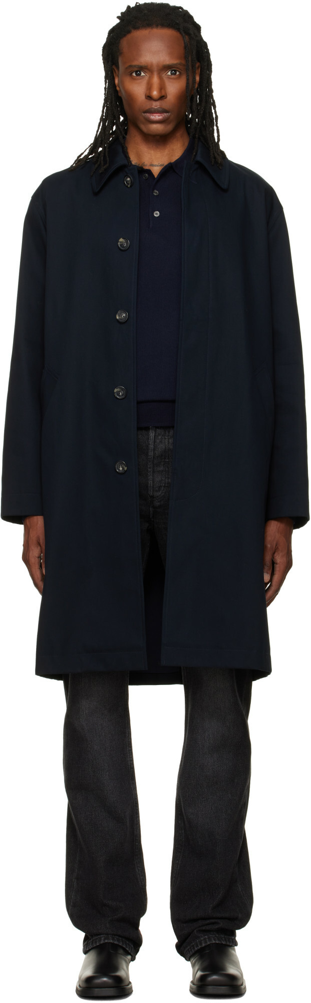 A.P.C. Navy Urban Mac Coat
