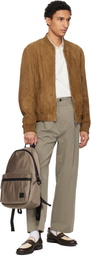 Hugo Beige Logo Patch Backpack