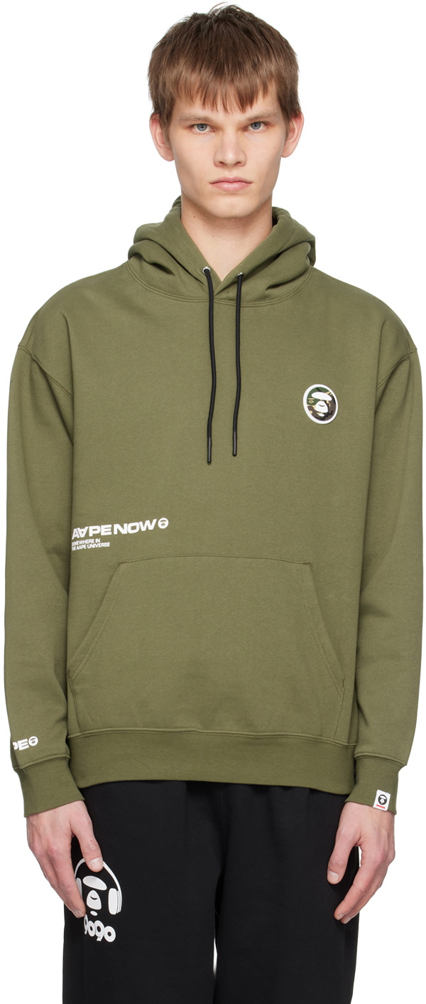 AAPE by A Bathing Ape Green 'AAPE Now' Hoodie AAPE by A Bathing Ape