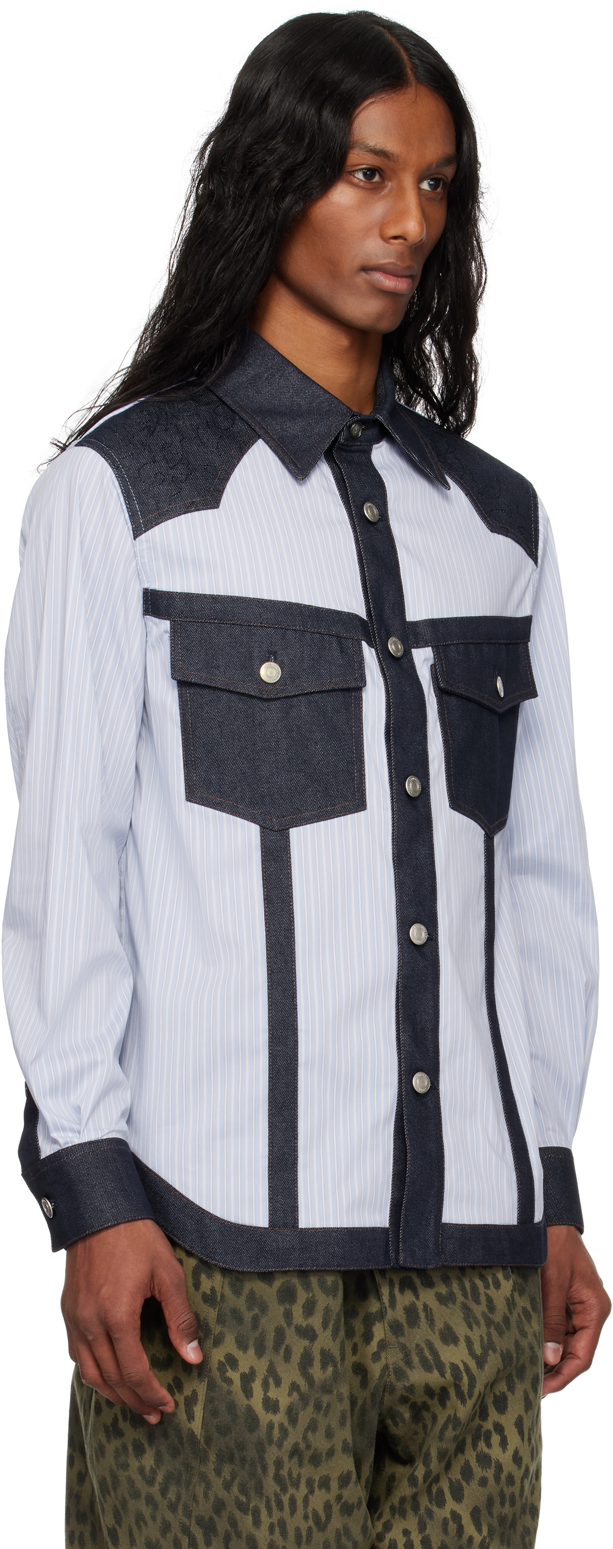 Andersson Bell Blue Denim & Stripe Shirt