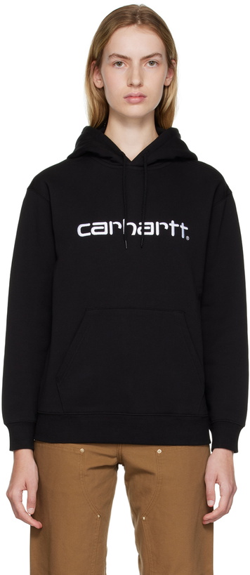 Photo: Carhartt Work In Progress Black Embroidered Hoodie