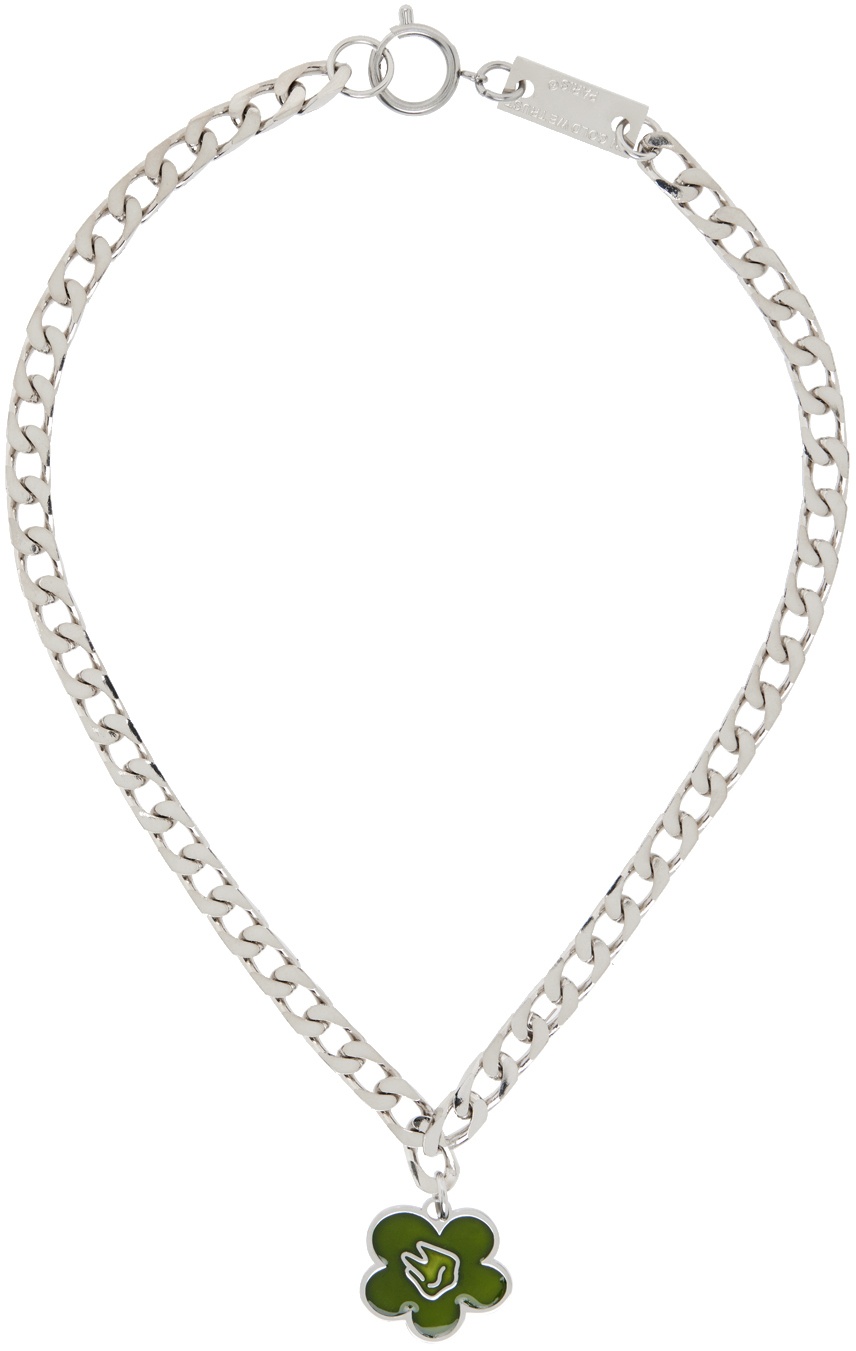 IN GOLD WE TRUST PARIS SSENSE Exclusive Silver Heavy Chain Necklace