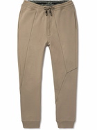 Loewe - Puzzle Leather-Trimmed Panelled Cotton-Jersey Sweatpants - Neutrals