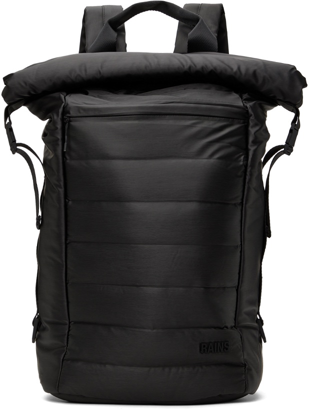 Photo: RAINS Black Bator Puffer Backpack