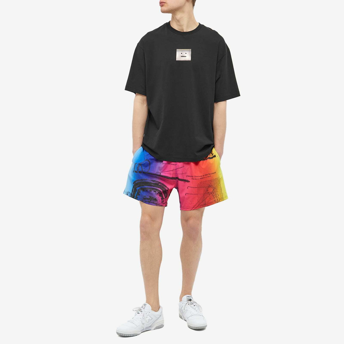 MSFTSrep Men's Gradient Trippy Summer Swim Short in Orange