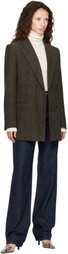 The Frankie Shop Brown Monterey Structured Blazer
