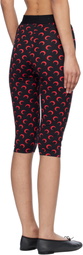 Marine Serre SSENSE Exclusive Black Recycled Moon Jersey Capri Leggings