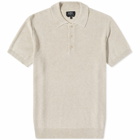 A.P.C. Men's Fred Knit Polo Shirt in Beige