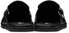 Moschino Black Leather Mule Loafers