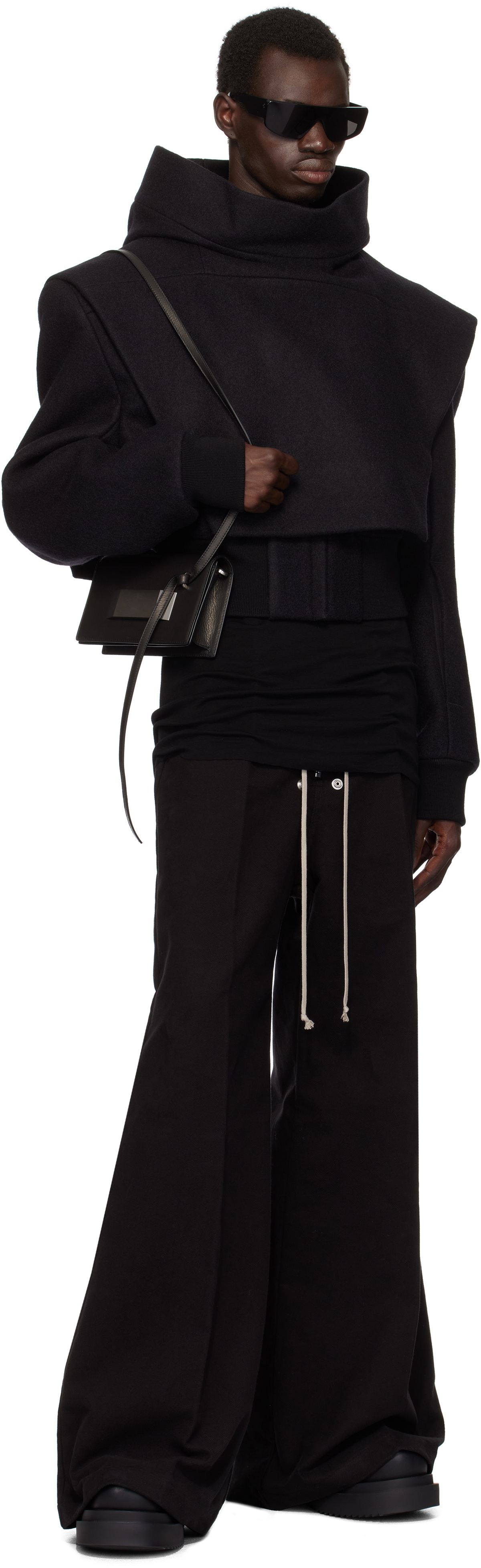 Rick Owens Black Porterville Tatlin Flight Bomber Jacket Rick Owens