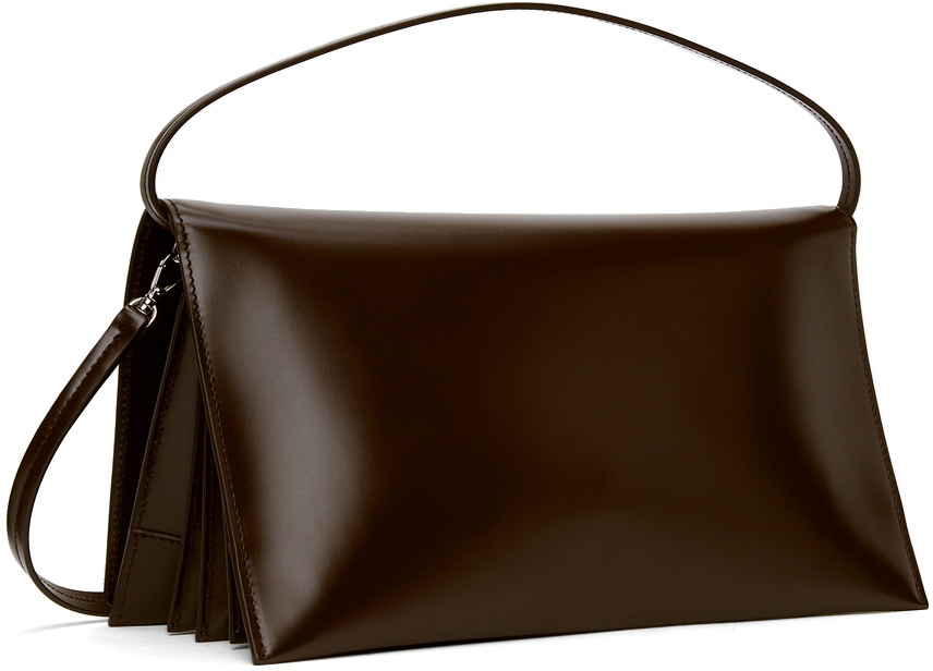 Jil Sander Brown File Top Handle Bag Jil Sander