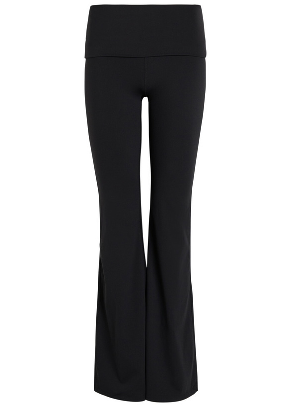 Photo: Tala Dayflex Fold-waist Flared Stretch-jersey Trousers Black