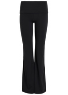 Tala Dayflex Fold-waist Flared Stretch-jersey Trousers Black